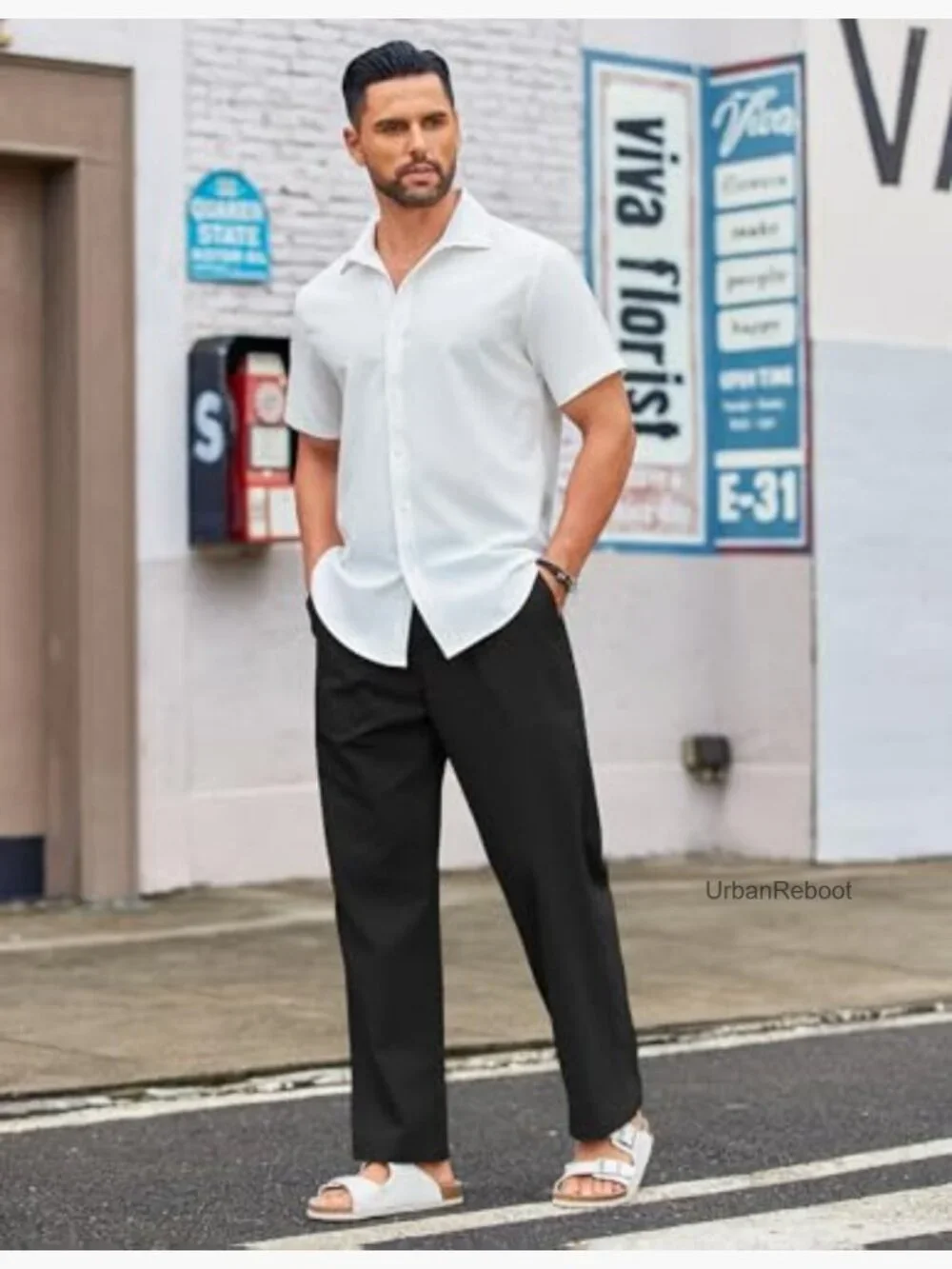 Men's Casual Linen Cotton Elastic Waist Summer Beach Yoga Pants